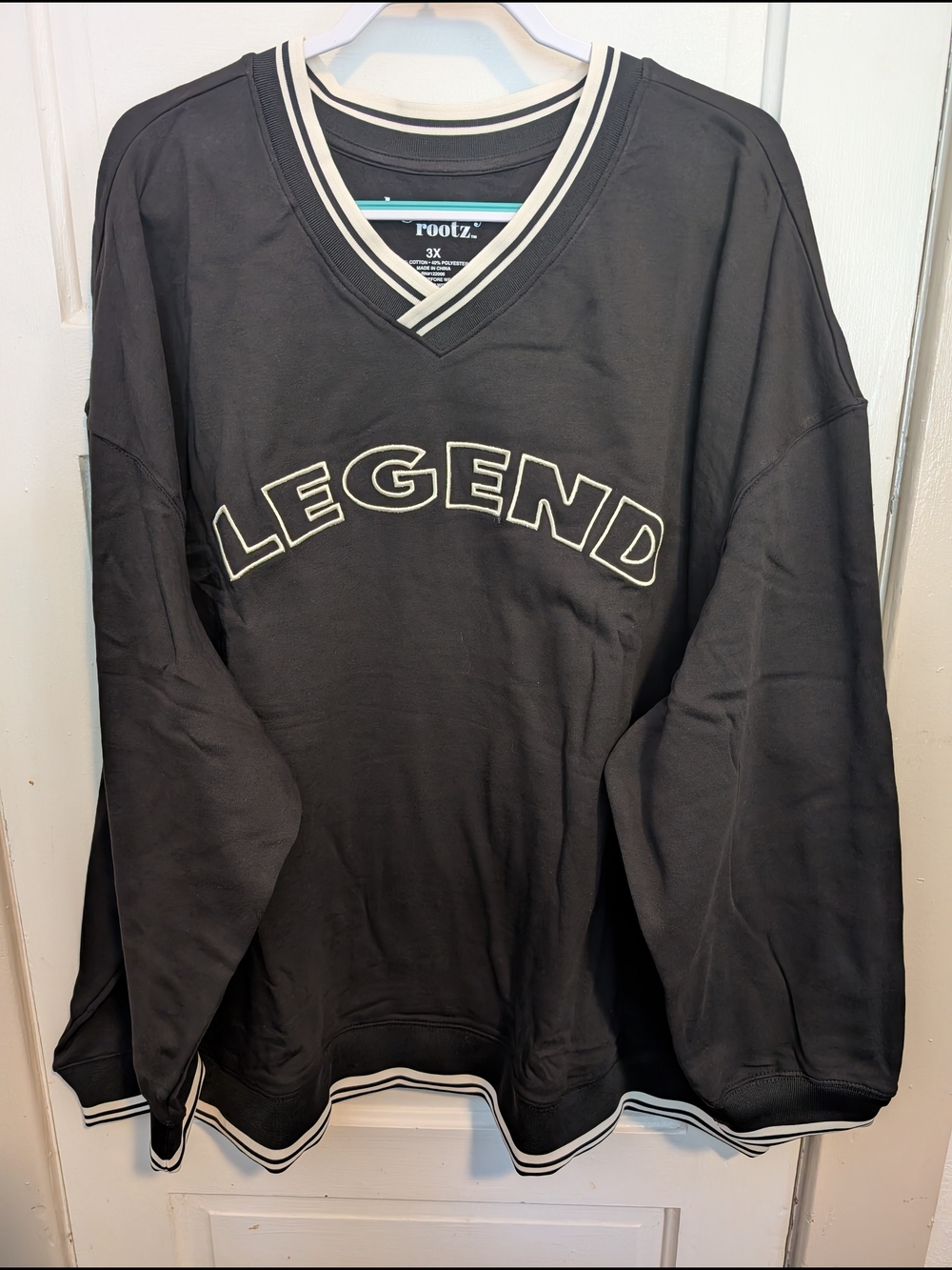 NWT Sporty Plus Size 3X 'Legend' V‑Neck Pullover Sweatshirt